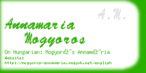 annamaria mogyoros business card